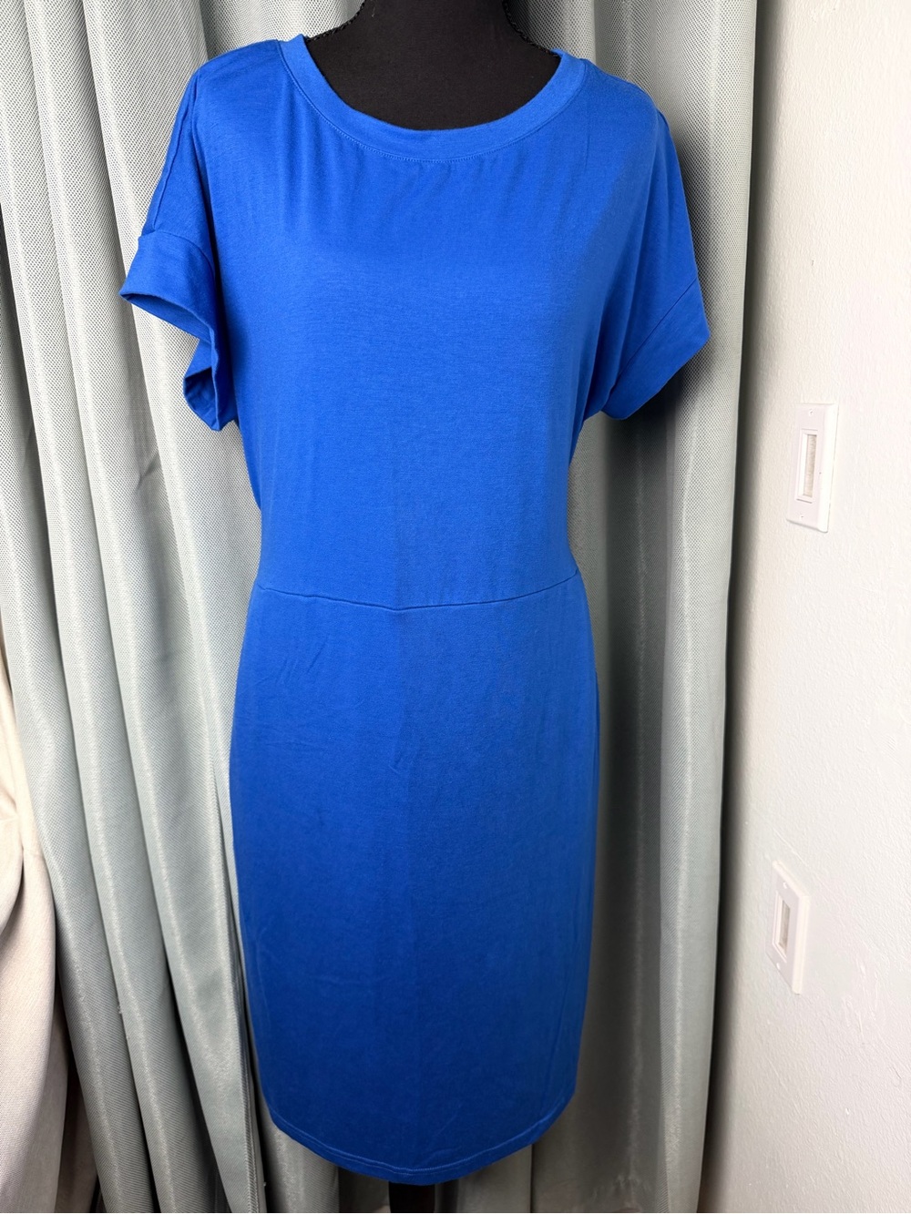Classic Crewneck Blue Sheath Dress sz XL